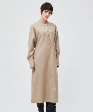  TERNES / ドルマンスリーブウールワンピース