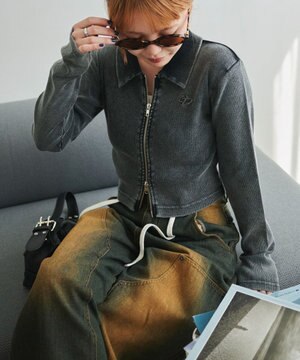  ヴィンテージライクWZIPトップス