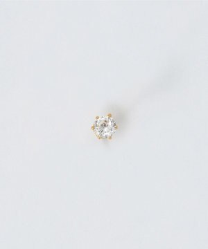  【金属アレルギー対応】ビジューピアス　ゴールド/サージカルステンレス（片耳）