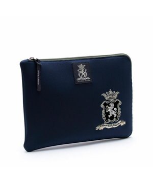  【魔法の様に軽い】マジックライト/スパニッシュファブリックエンブレム刺しゅうフラットポーチ2セット(L/LL)