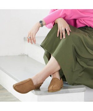  <ing>【サスティナブルシリーズ】ムートンバブーシュシューズ