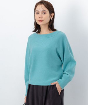  【加藤ローサさん着用】ウールカシミヤミックスボートネック ニット