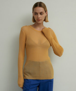  LIANE / リブニットトップス