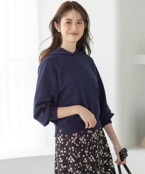 【洗える】スムースストレッチ フーディー