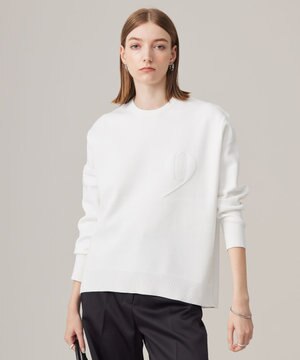  【洗える】ナンバリングカラーニット  プルオーバー