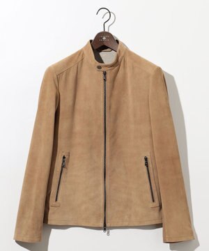  【スプリングレザー/スウェード】ゴートスウェード シングルライダース ジャケット