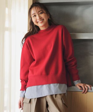 【新色追加】ハイネックデイリーニット