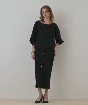  ラメカットスカート