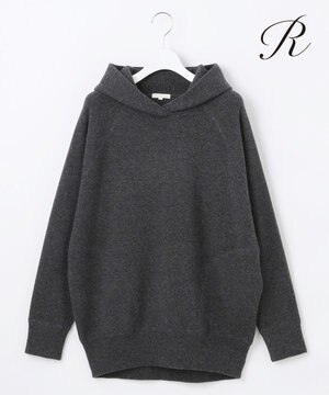  【R(アール)】マイクロンメリノウール ニットフーディー