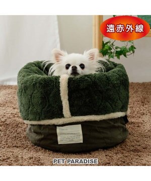  ペットパラダイス 遠赤外線 寝袋  筒型《オニオン柄》 S