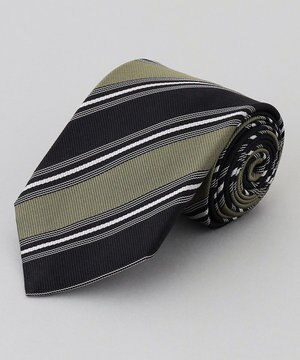  【日本製】西陣ネクタイ_レジメンタルストライプ柄