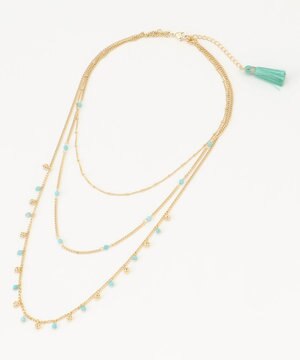  【カタログ掲載】ストーンミックスフリンジ2WAY ネックレス