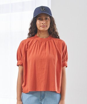  【WOMEN】バックドレープドルマン ブラウス