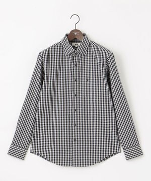  【キングサイズ・綿100％】メランジギンガムチェック シャツ