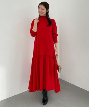  ティアード ニットワンピース