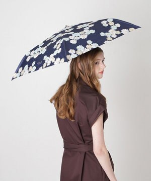  【一級遮光/軽量】PAUL & JOE 晴雨兼用 日傘 折りたたみ傘 総柄クリザンテーム 遮熱 UV