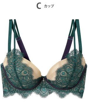  ブラジャー 谷間メイク カップ上辺が浮きにくい Gカップまで対応 大きいサイズ 【Glama-Rich グラマリッチ ボリュームUPタイプ】 ブラ BYJ302 アンフィ／ワコール