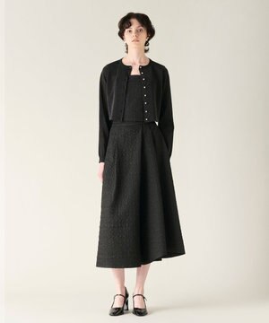  ラメシアーショートニットカーディガン