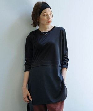  【洗える】シアージャージーコンビ カットソー