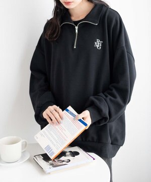  ハーフジップBIGスウェット