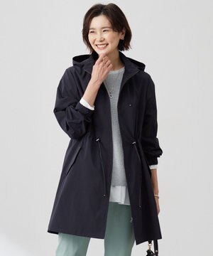  【撥水・洗える】Artirosa スタンドカラー ロング丈 コート