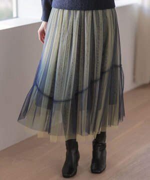  リバーシブルチュール スカート