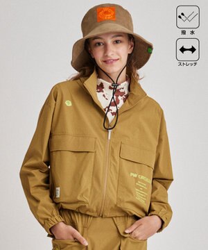  【撥水加工/軽量/ストレッチ】【WOMEN】ビッグポケット ブルゾン