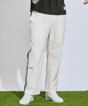 【撥水加工/ストレッチ】サイドストライプ ワイドパンツ ゴルフ
