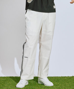 【撥水加工/ストレッチ】サイドストライプ ワイドパンツ ゴルフ