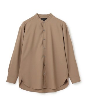  【HIGH GRADE LINE】テックウールポプリン    バンドカラーシャツ