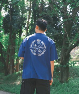 【UVカット・吸水速乾】エンブレムバックプリントポケットTシャツ