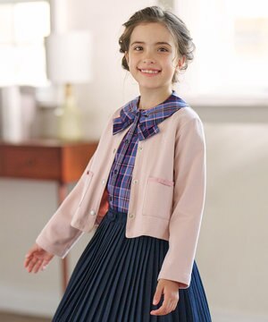  【110-140㎝】スナップボタン カーディガン