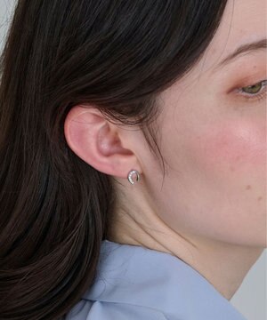  〈金属アレルギー対応〉グロッシーミニホースシューピアス　シルバー　ステンレス/馬蹄/蹄鉄/ラッキーモチーフ/ギフト/プレゼント