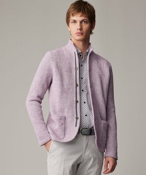  【キングサイズ・和紙使用エコ素材/日本素材/軽量/通気性/速乾性】和紙ムリネ ニット ジャケット