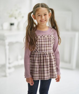  【150-160㎝】ビスチェック トップス