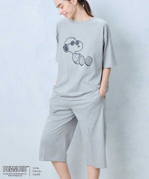  【綿混】やわらか天竺パジャマ PEANUTS × une nana cool