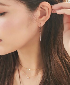  【K10】チェーン2wayイヤリング