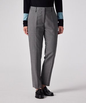  マイクロ ハウンドトゥース テーパードパンツ