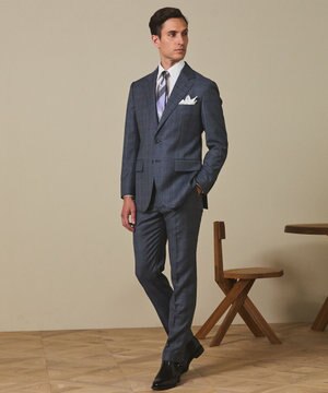  【ZEGNA/ゼニア】エレクタ スーツ(サックスブルーチェック)