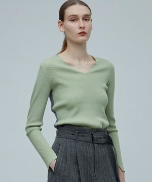 LA MONNAIE / Vネックニット