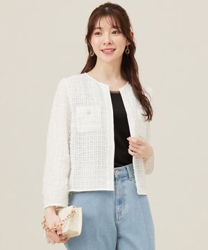  リボンヤーンシアーツイード ジャケット