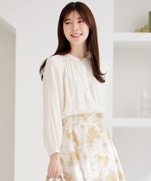  【洗える】カッセンジャカード ブラウス