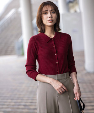 CICA加工 襟デザイン ニット