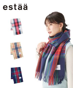  estaa とろーりストール クラシックタータン／手洗い可