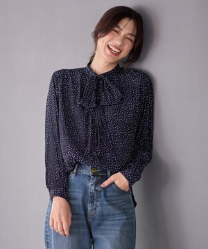  【洗濯機可】２ＷＡＹボウタイブラウス