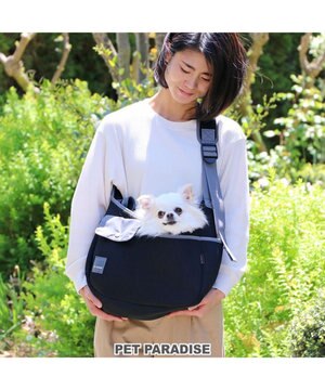  ソフト メッシュスリング キャリーバッグ【超小型犬】 ブラック / ホワイト
