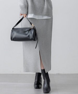 【VERY掲載/洗える】カシミヤブレンド Iライン ニットスカート