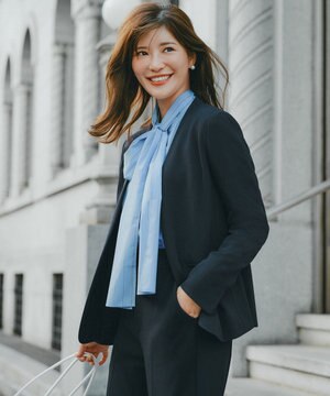  【取り外し可能なボウタイ付き/セレモニー】2WAY ボウタイブラウス