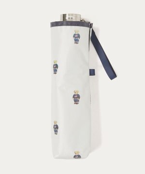  【 遮光率100％/遮熱/UV/軽量】POLO RALPH LAUREN（ポロ ラルフローレン）晴雨兼用日傘   PORO BEAR ポロベア 裏カラー 折りたたみ傘