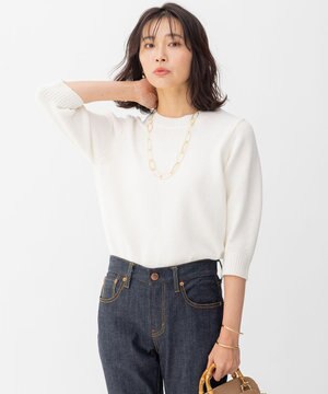 【洗える】コットンバルキー ボリューム袖 プルオーバー